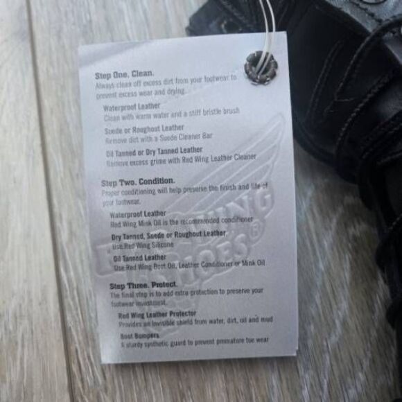 New Redwing 4473 Red Wing steel toe black work boots logger firefighter 8.5 mens - Picture 14 of 15